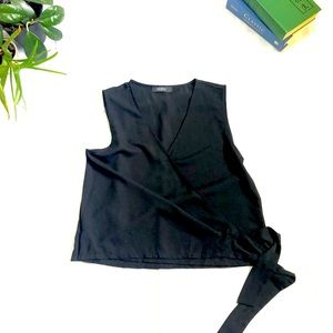 Black Cross-Tie Tank